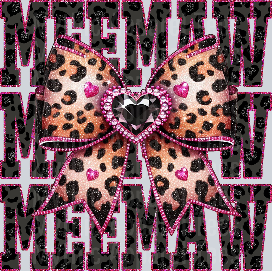 Leopard Bow Meemaw