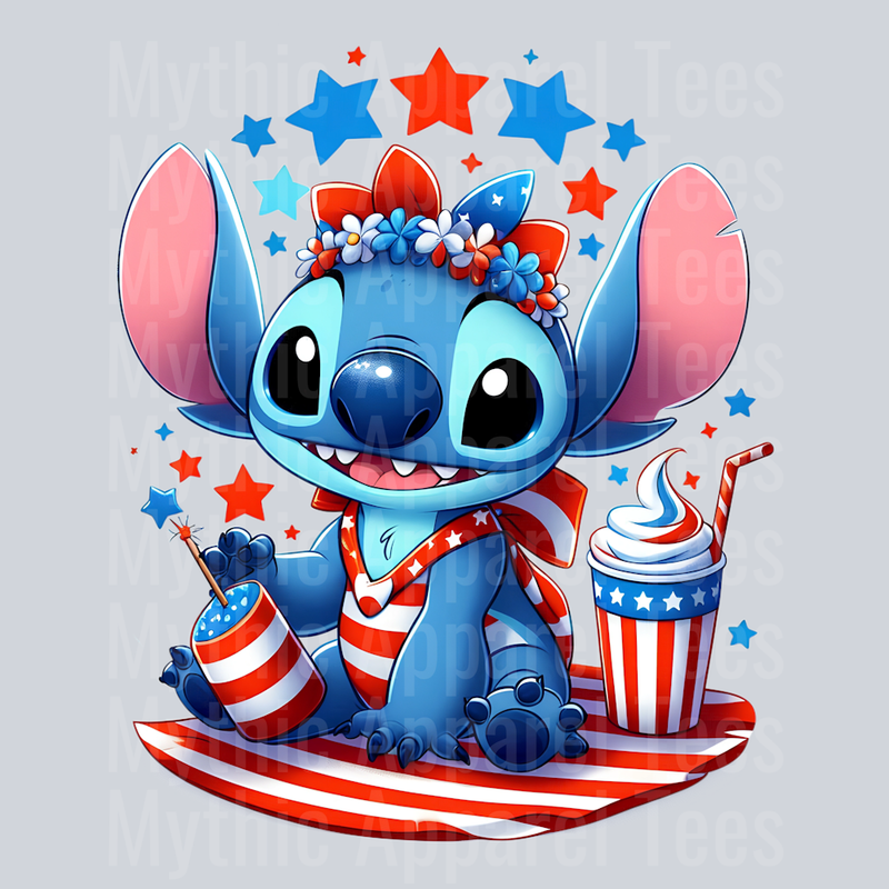 Stitch 4th Of July Patriotic 11 DTF Stitch 4th Of July Transfers