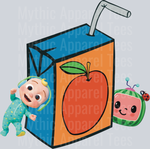 Cocomelon Juice Box, Cocomelon Characters, Kids Transfers, Birthday Theme, Bright Colors, DTF Transfer