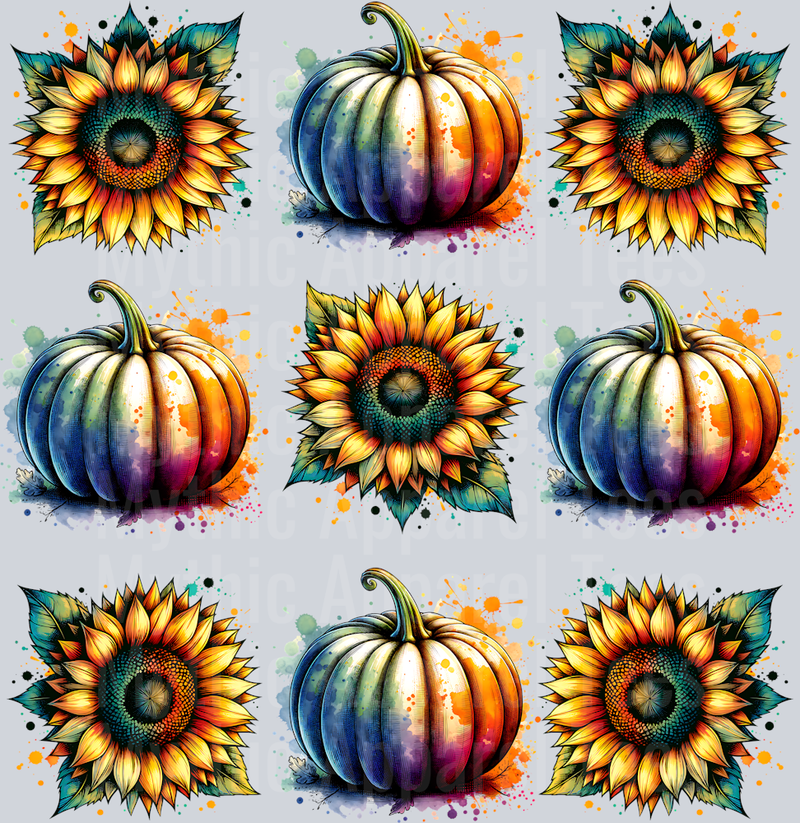 SUNFLOWER AND PUMPKIN PATTERN
