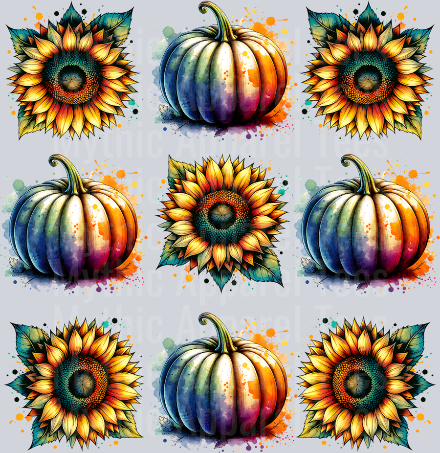 SUNFLOWER AND PUMPKIN PATTERN
