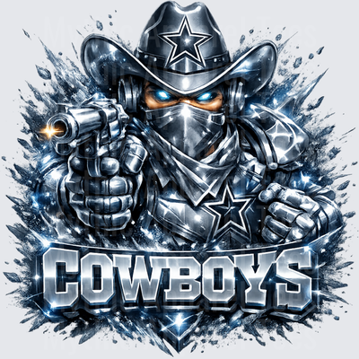 NFL Dallas Cowboys Armored Outlaw Gunslinger Glowing Eyes Star