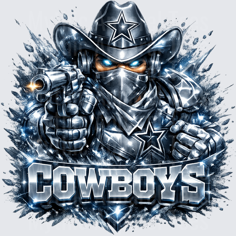 NFL Dallas Cowboys Armored Outlaw Gunslinger Glowing Eyes Star
