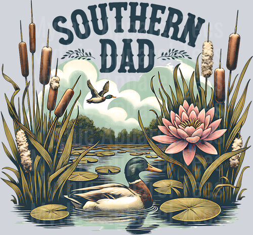 Southern Dad Flower Duck DTF Southern Transfers