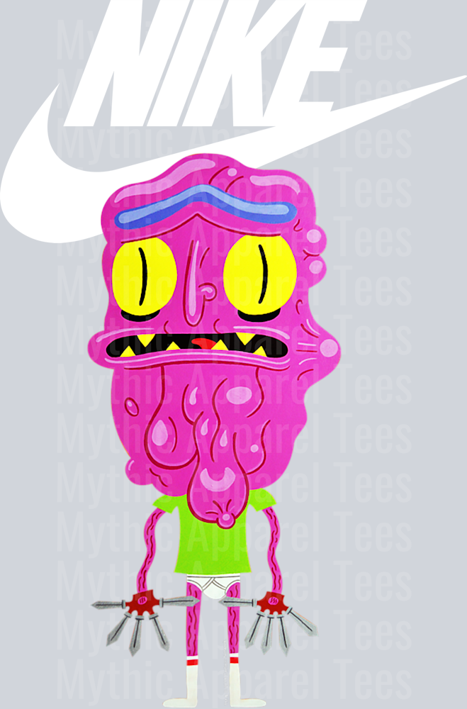 RICK AND MORTY JUST DO IT DTF Nike Transfers