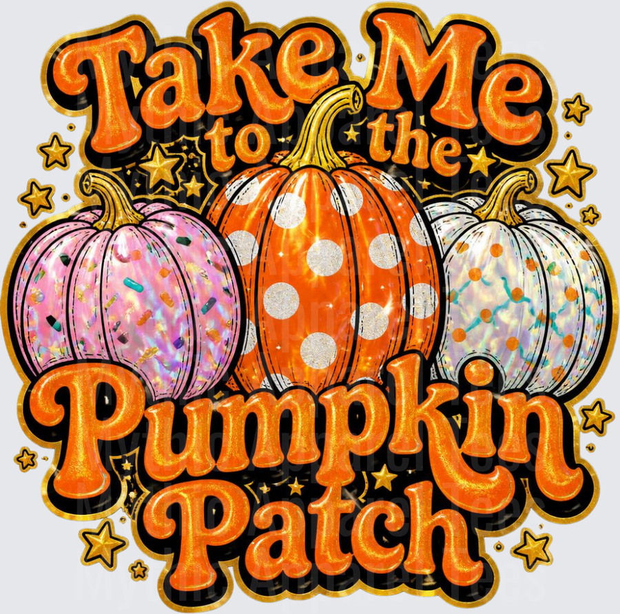 Halloween Take Me to the Pumpkin Patch Glitter Trio