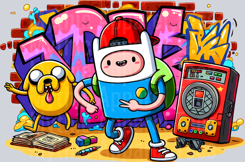 Adventure Time Graffiti DTF Pop Culture Transfers