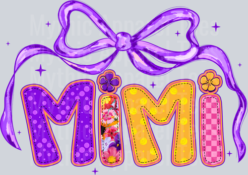 MiMi Purple Ribbon DTF MiMi Transfers