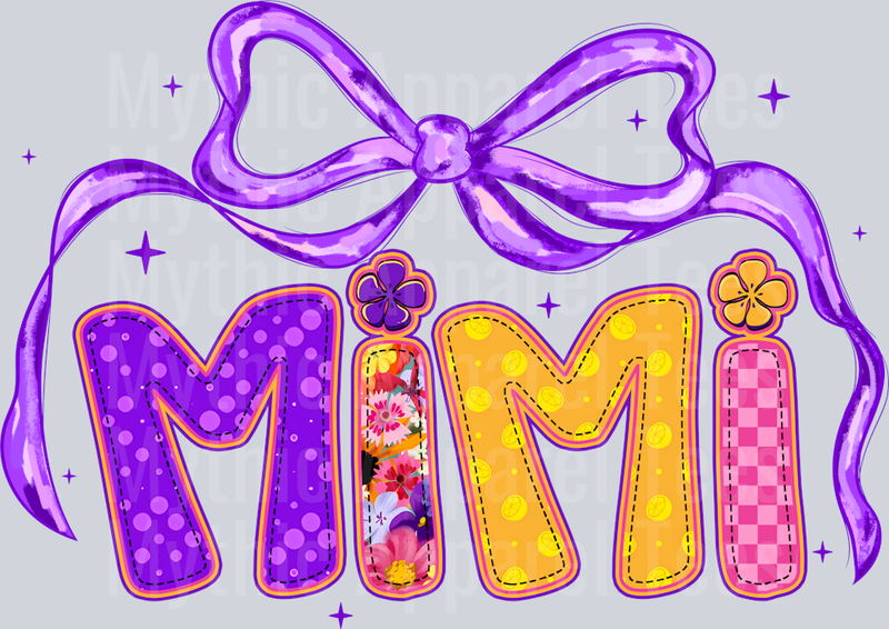 MiMi Purple Ribbon DTF MiMi Transfers