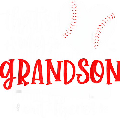 Grandma Grandpa Grandparents Baseball DTF Transfer
