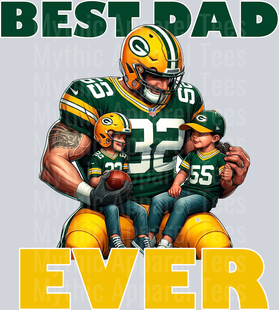Green Bay Packers Best DAD EVER Fathers Day DTF NFL Transfers