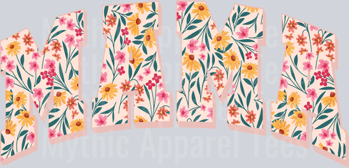 Mama 17 small floral small flowers DTF MOM Transfers