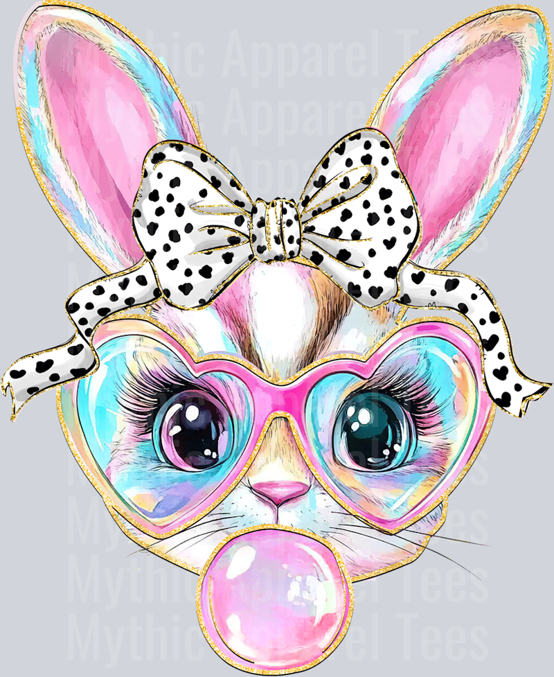 Easter Rabbit blowing bubble