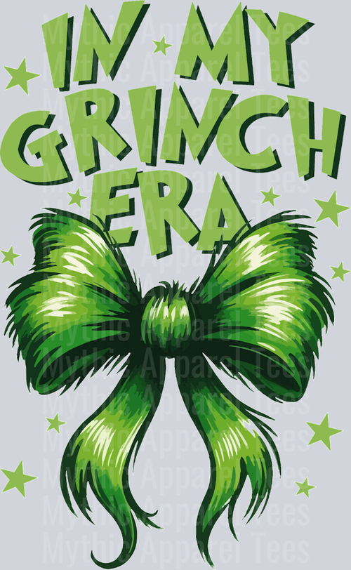 In my grinch era grinch bow green DTF Christmas Highland Cows Transfers