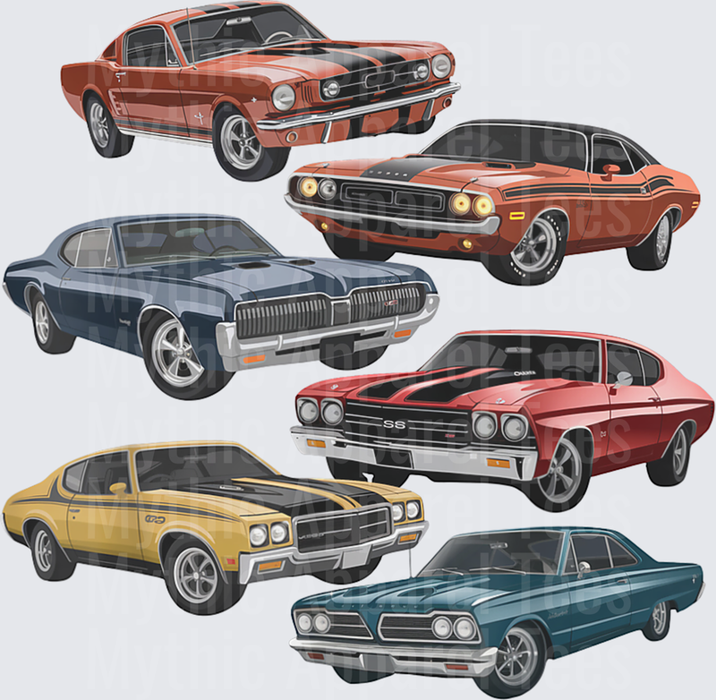 Vintage Muscle Car Artwork for Car Show Enthusiasts T-Shirt