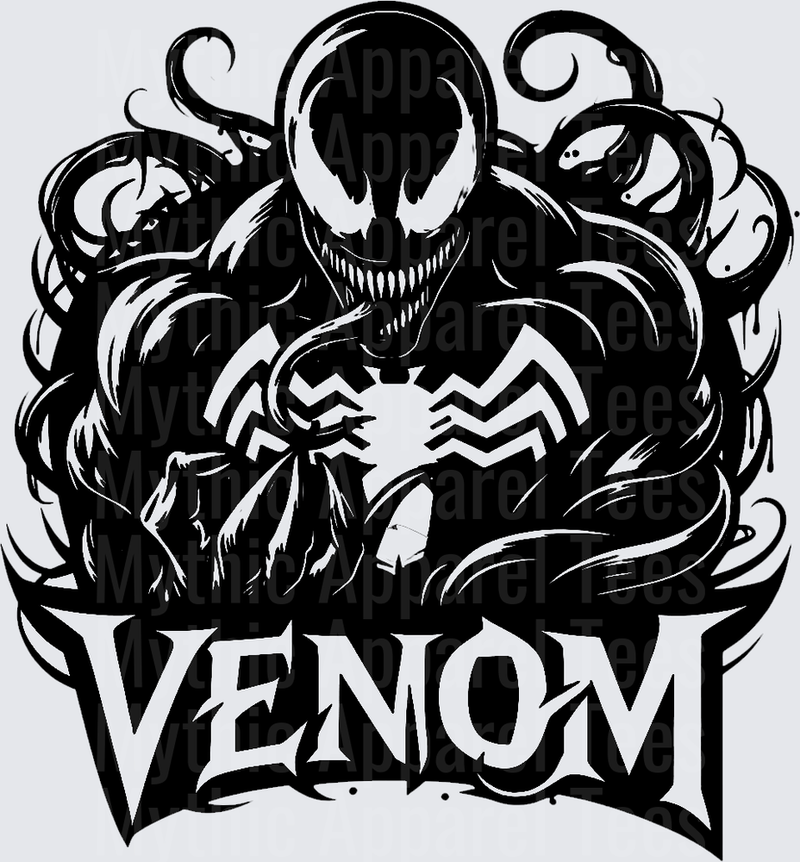 Marvel Super Heroes Venom Black Symbiote Tendrils Bold Logo