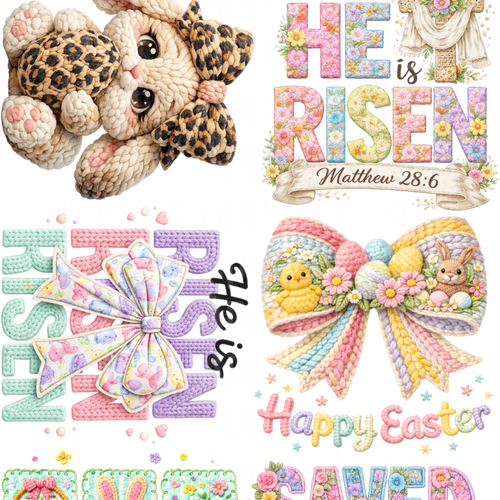 Easter 3 GANG SHEET 10 FULL SIZE IMAGES