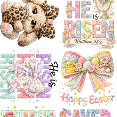 Easter 3 GANG SHEET 10 FULL SIZE IMAGES