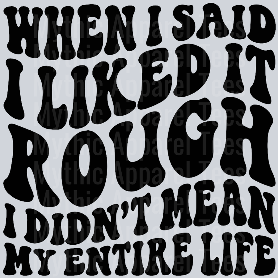 When I Said I Liked It Rough I Didnt Mean My Entire Life