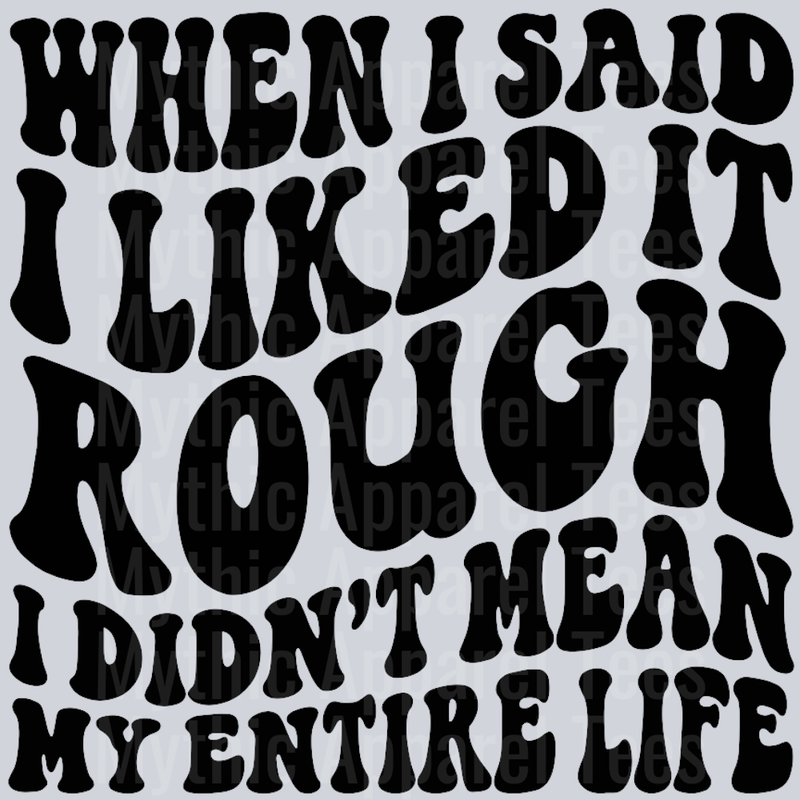 When I Said I Liked It Rough I Didnt Mean My Entire Life