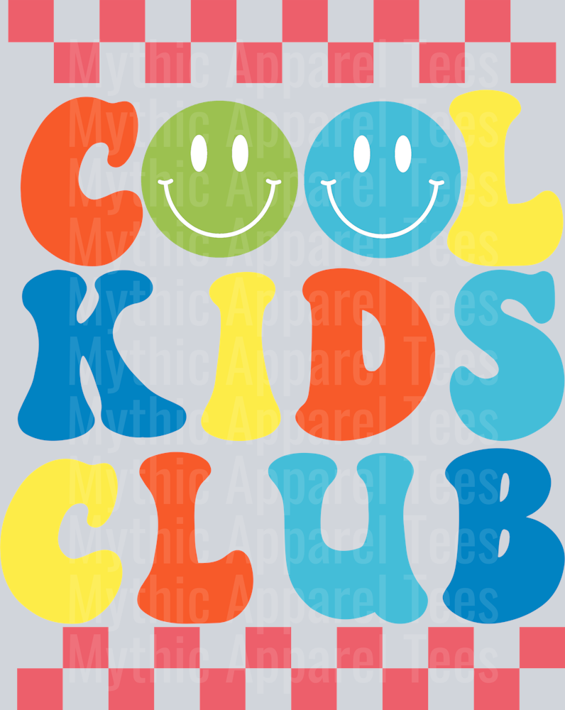 COOL KIDS CLUB DTF Unisex Kids Transfers