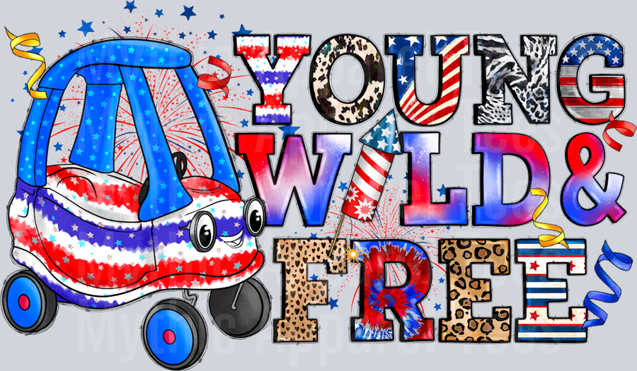Young Wild Free Little Tykes Toddler Infant Patriotic