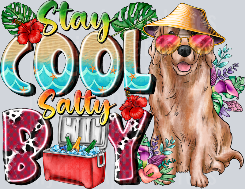 Stay Cool Salty Boy Golden Retriever