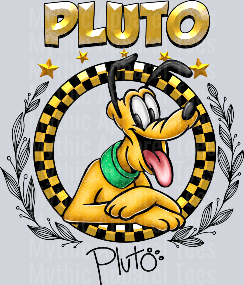 Pluto Disney Classic Portrait with Signature Disney Classic