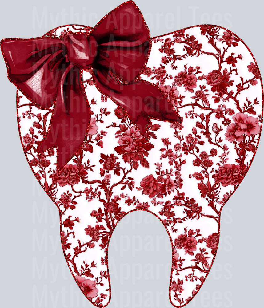 Maroon Toile Tooth