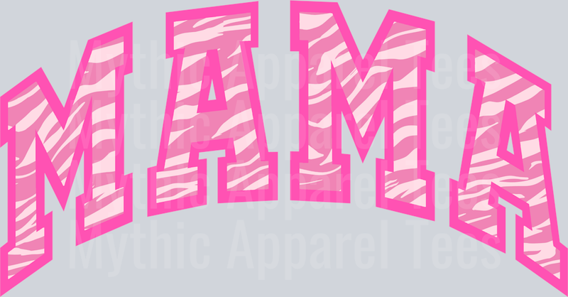Mama Light Tiger stripes pink DTF MOM Transfers