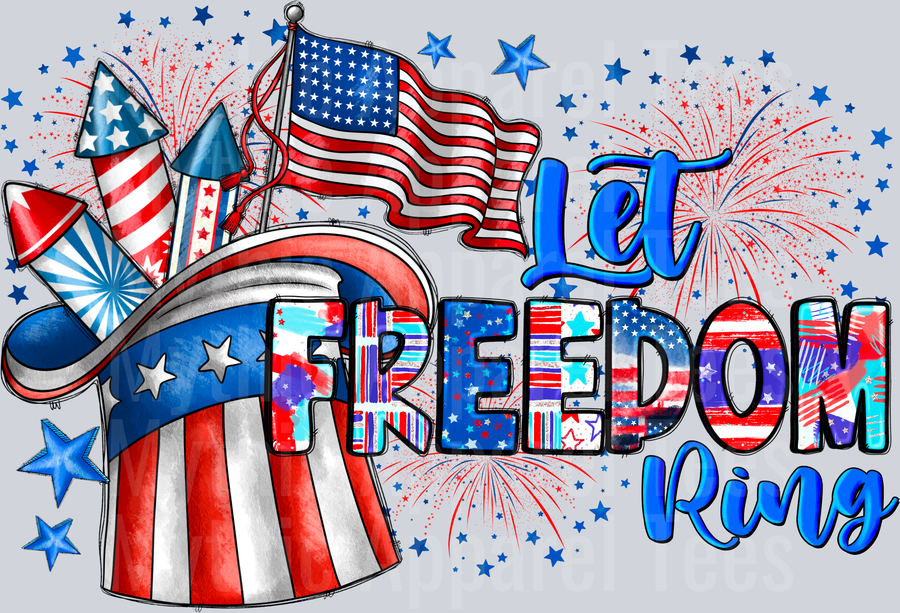 Let Freedom Ring 4th of july DTF Patriotic Transfers