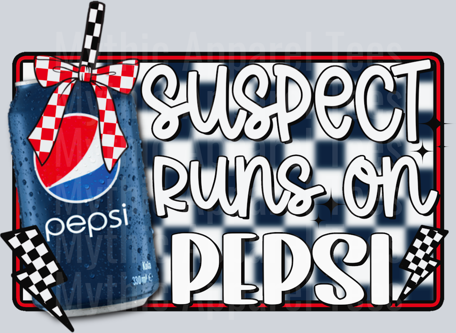 Suspect runs on Pepsi DTF Drink Transfers