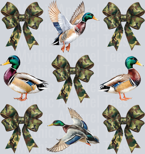 Duck Bow Coquette DTF Hunter Transfers