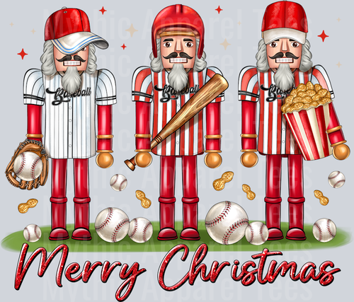 Merry Christmas Baseball Nut Cracker