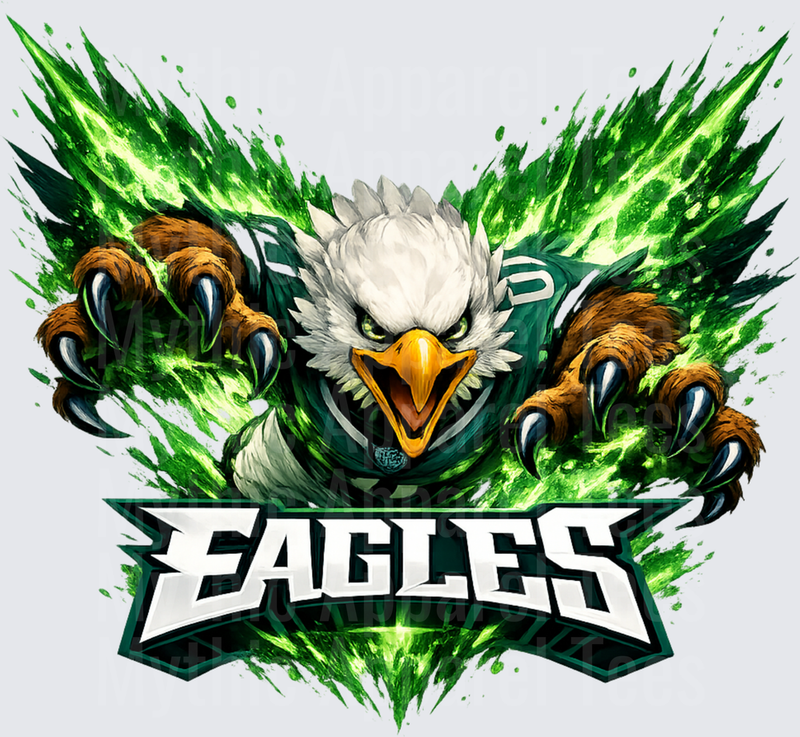 NFL Philadelphia Eagles Fierce Mascot Green Energy Burst