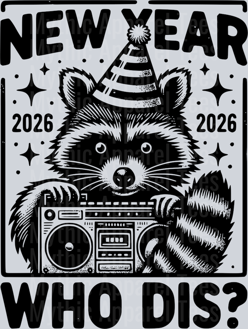 NEW YEAR WHO DIS 2026 BLACK DESIGN