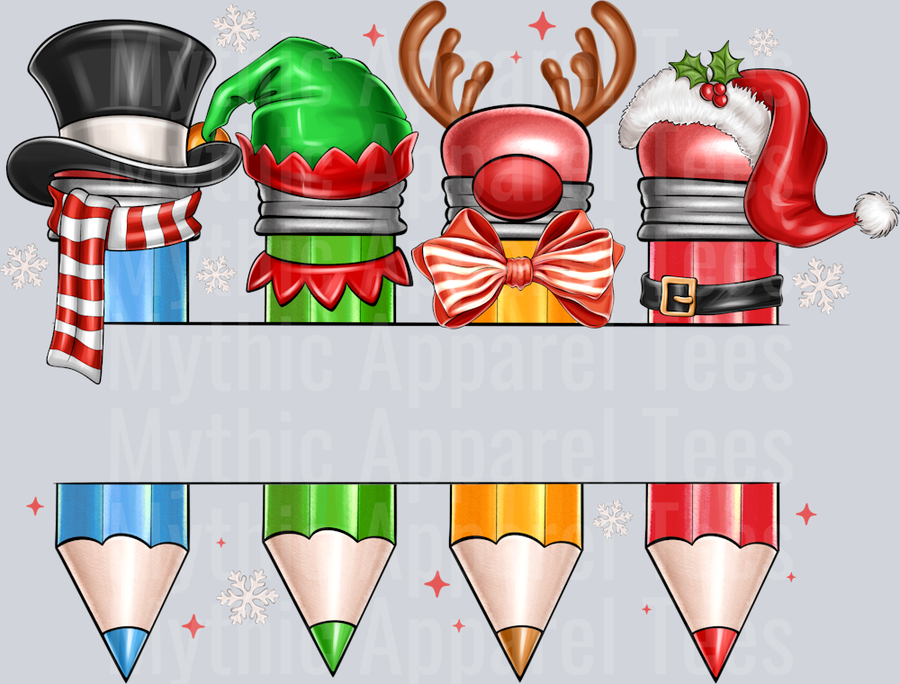 Pencil Christmas Blank (add name after print)