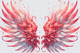 Angel Wings Glitter Red Pink Sparkle Fairy Fantasy Spread