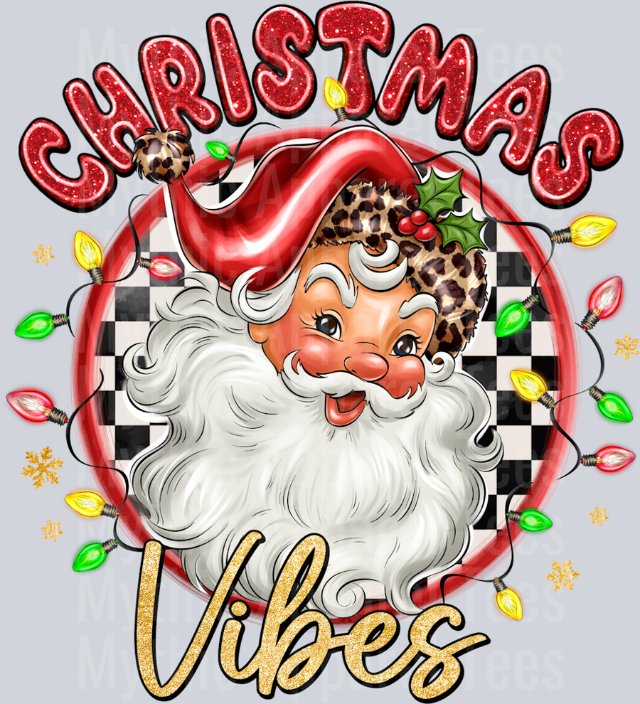 Christmas Vibes Santa Checker Lights