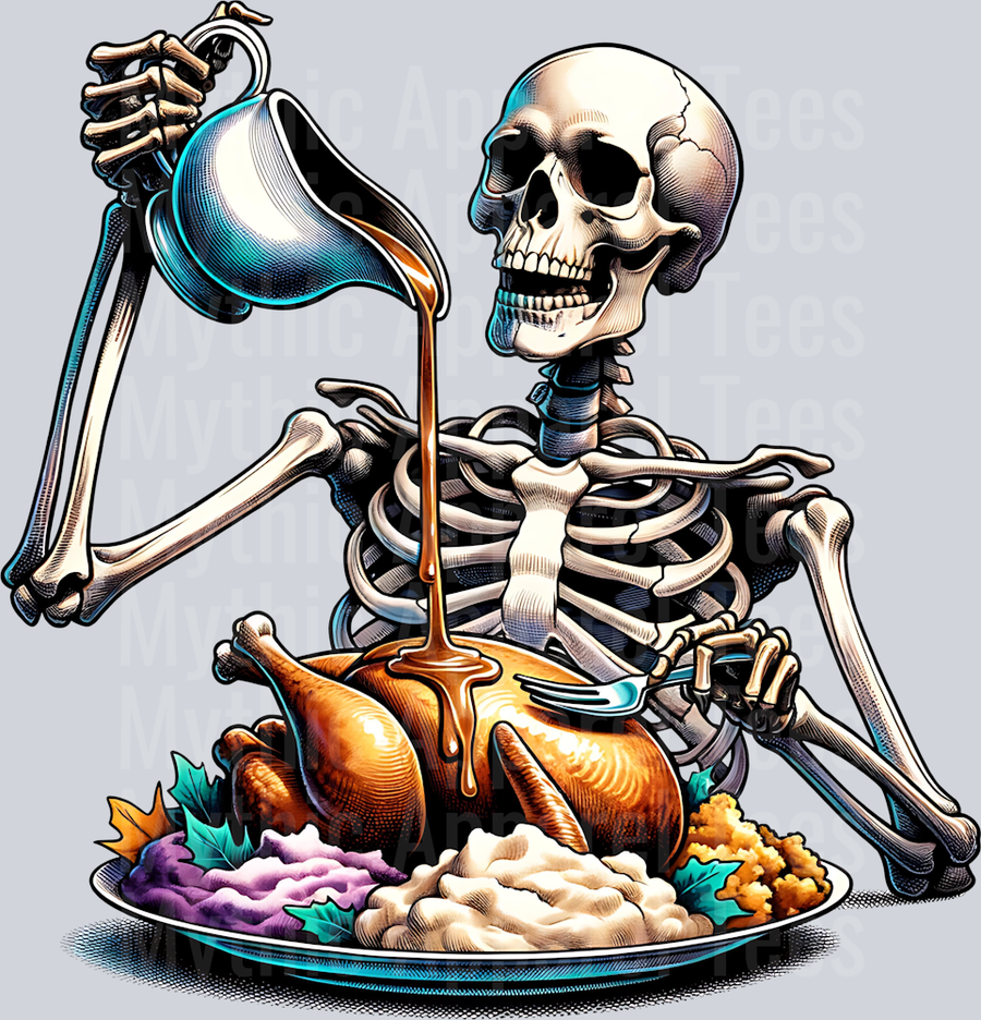 SKELETON THANKSGIVING CLIPART