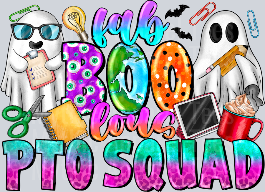 Fab Boo Lous Pto Squad Spooky Halloween Teacher