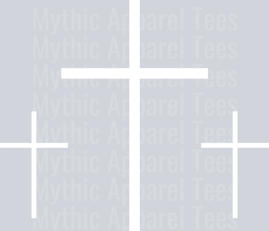 3 crosses white DTF Religious Transfers