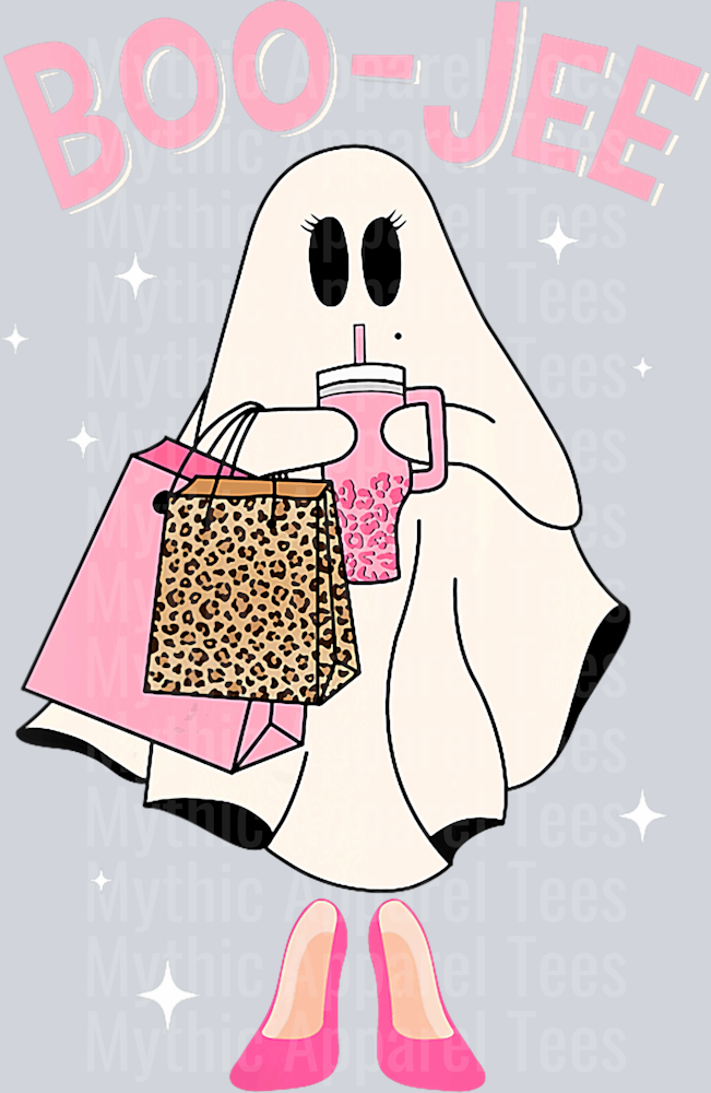 Womens Spooky Season Cute Ghost Funny Halloween Boujee Boo-Jee V-Neck T-Shirt