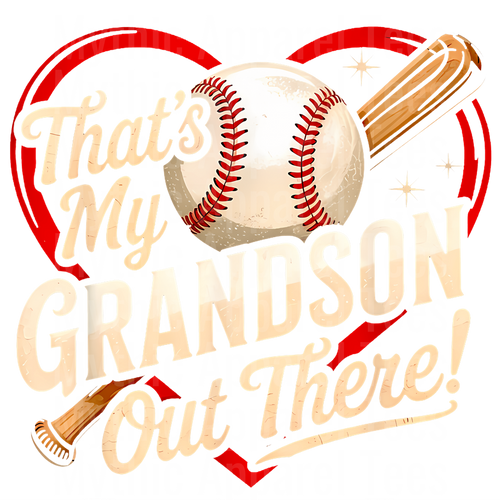 Grandma Grandpa Grandparents Baseball DTF Transfer