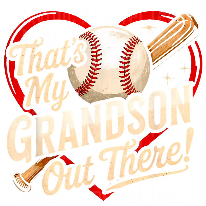 Grandma Grandpa Grandparents Baseball DTF Transfer