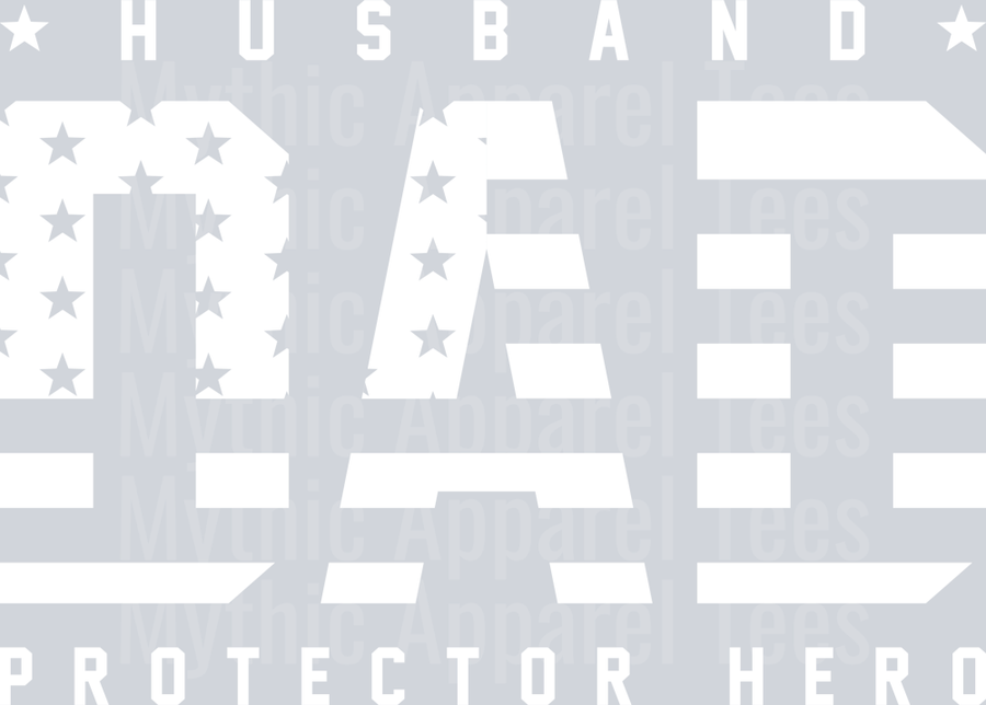 Husband Father Protector White DTF Dad Transfers