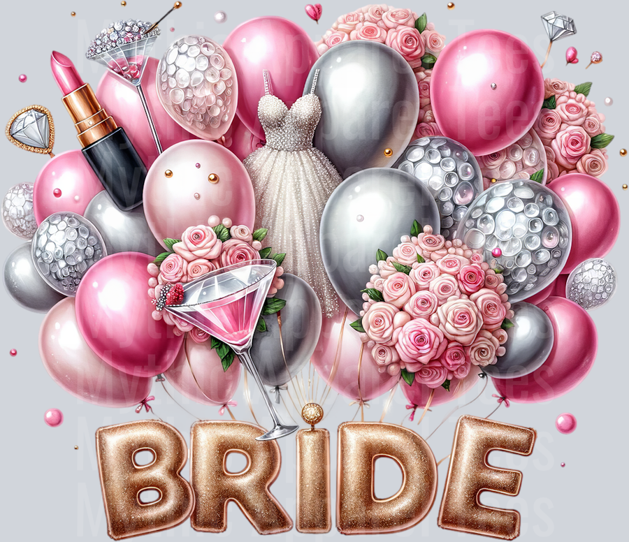 Bride Balloons DTF Wedding Transfers