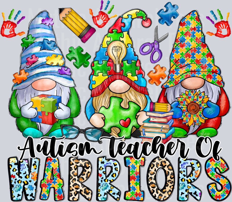 Autism Teacher Of Warriors Gnome Autism Awareness
