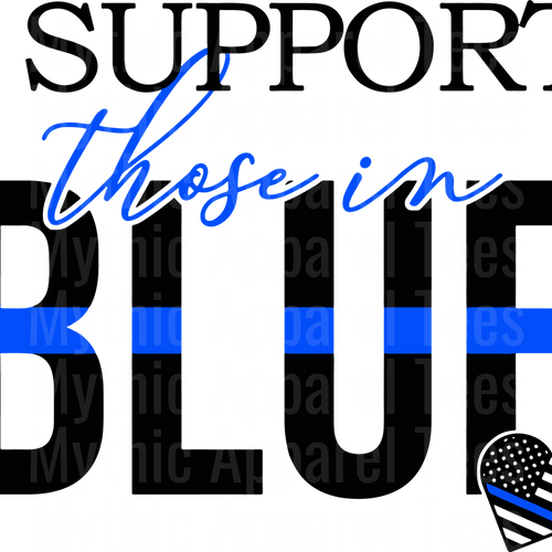 Police Officer Blue Line Back The Blue Transfers