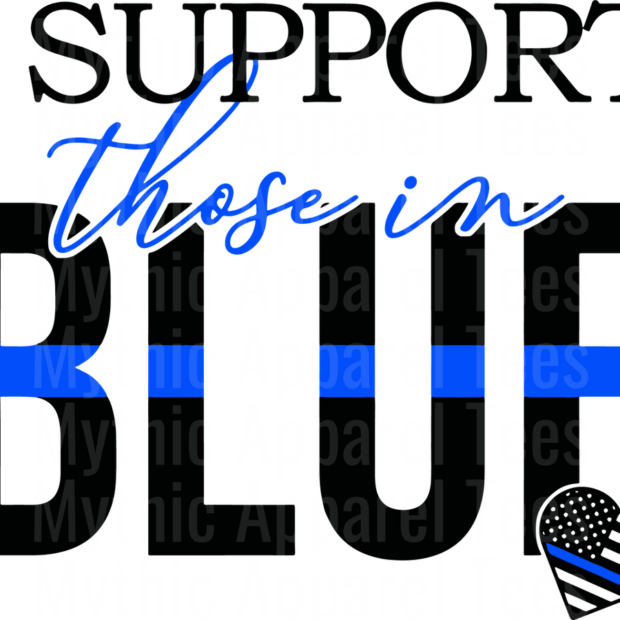 Police Officer Blue Line Back The Blue Transfers
